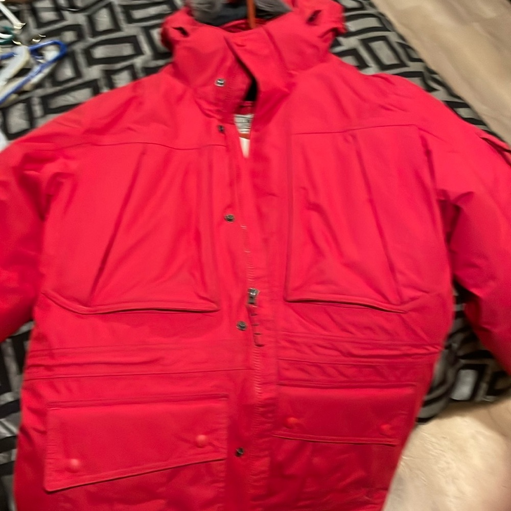 Brand new red LL Bean puff jacket